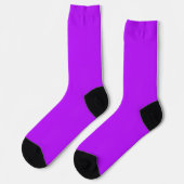 Helle Socken RANDOPIX Einfarbig Neonviolett (Linkes Detail)