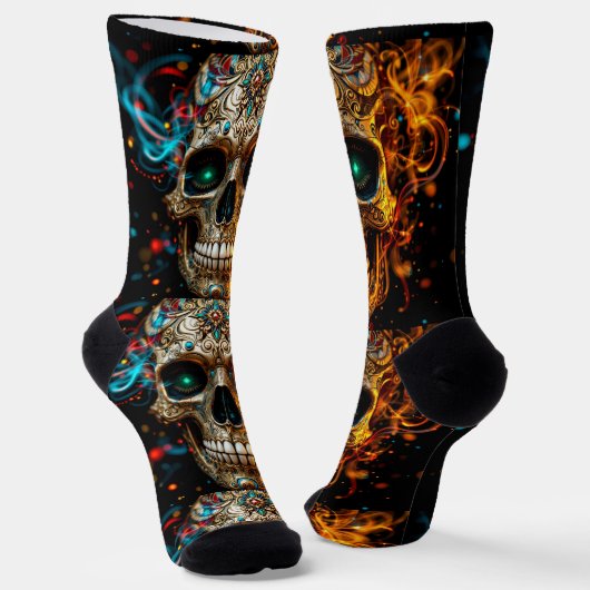 Helle Socken Schädel Bilder 0037647 (Gewinkelt)