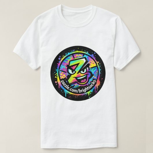 Helle Socken Z Logo T-Shirt (Design vorne)