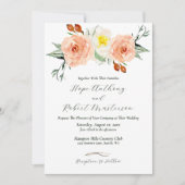 Helle Sommer-Blume Hochzeit Einladung (Vorderseite)