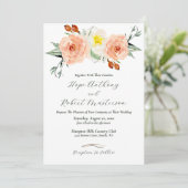 Helle Sommer-Blume Hochzeit Einladung (Stehend Vorderseite)