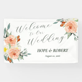 Helle Sommer-Blume Hochzeitsempfang Banner