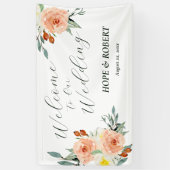 Helle Sommer-Blume Hochzeitsempfang Banner (Vertikal)