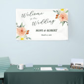 Helle Sommer-Blume Hochzeitsempfang Banner (Messeveranstaltung)