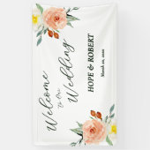 Helle Sommer-Blume Hochzeitsempfang Banner (Vertikal)