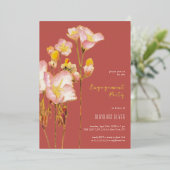 Helle Sommer-Buttercups-Engagement Party Folieneinladung (Stehend vorne)