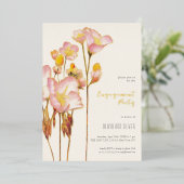 Helle Sommer-Buttercups-Engagement Party Folieneinladung (Stehend vorne)