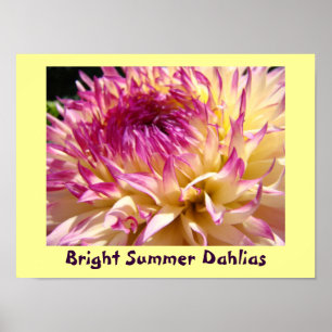 Helle Sommer-Dahlien Kunstprints Lila Dahlia Poster