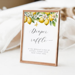 Helle Sommer Lemon Babydusche Windelwanne Raffel Poster