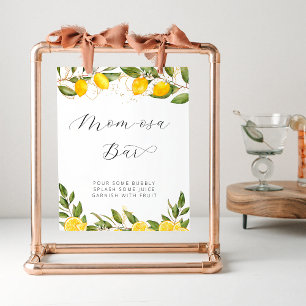 Helle Sommer-Limonen-Baby-Shower Mom-osa-Bar Poster