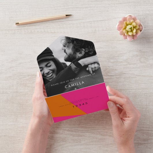 Helle Sommer Moderne Hochzeitseinladung All In One Einladung (Video)