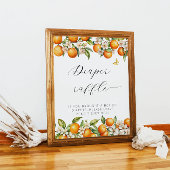 Helle Sommer Orangen Babydusche Windelwanne Poster