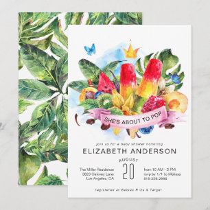 Helle Sommer Popsicle Baby Dusche Einladung