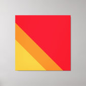 Helle Sommer Rot-Gelb-Rennstreifen Leinwanddruck (Vorderseite)