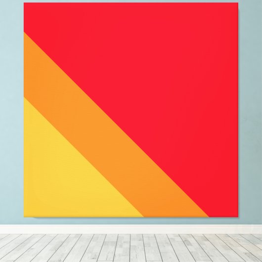 Helle Sommer Rot-Gelb-Rennstreifen Leinwanddruck (Insitu (Holzboden))