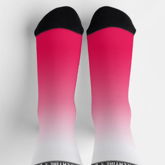 Helle Sommer Rot und Weiß Gradienten Ober Socken (Oben)