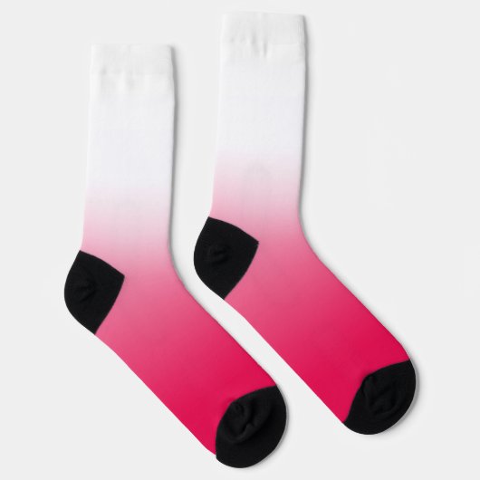 Helle Sommer Rot und Weiß Gradienten Ober Socken (Rechts)