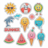 Helle Sommer-Sticker-Set Aufkleber (Vorderseite)