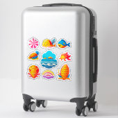 Helle Sommer-Sticker-Set Aufkleber (Koffer)