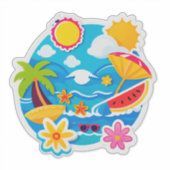 Helle Sommer-Sticker-Set Aufkleber (Vorderseite)