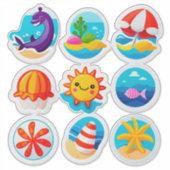 Helle Sommer-Sticker-Set Aufkleber (Vorderseite)