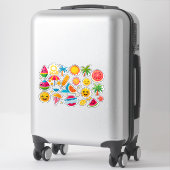 Helle Sommer-Sticker-Set Aufkleber (Koffer)
