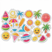 Helle Sommer-Sticker-Set Aufkleber (Vorderseite)