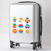 Helle Sommer-Sticker-Set Aufkleber (Koffer)