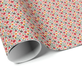 Helle Sommerblumen Geschenkpapier