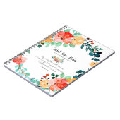Helle Sommerblumenmonogramm Stille Zeit Notizblock (Linke Seite)