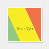 Helle Sommerfarben Hochzeit Serviette (Vorderseite)