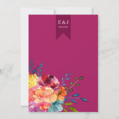 Helle Sommerhitze mit türkisfarbenem Blütenblatt H Einladung (Rückseite)