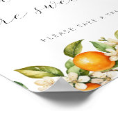 Helle Sommerorangen Babydusche Babys sind süß Poster (Ecke)