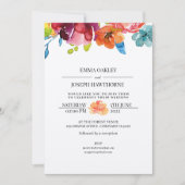 Helle Sommerromantik romantische Blumenhochzeit I Einladung (Vorderseite)