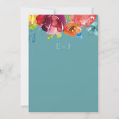 Helle Sommerromantik romantische Blumenhochzeit I Einladung (Rückseite)