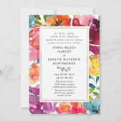 Helle Sommerromantik romantische Blumenhochzeit I Einladung (Vorderseite)