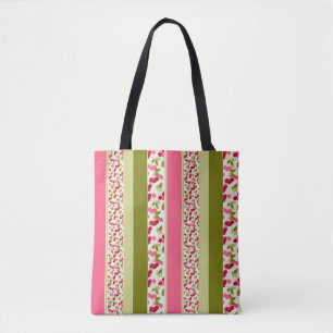 Helle Sommerstreifenmuster aus mehrfarbigem Tasche