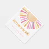 Helle Sonne hier kommt die Sonnendusche Serviette (Ecke)