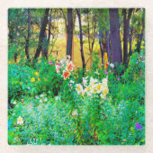 Helle Sonnenaufgänge mit Tree Lilis in meinem Rubi Glasuntersetzer (Vorderseite)