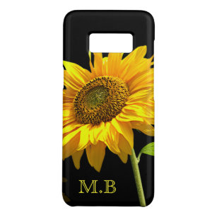 Helle Sonnenblume auf schwarzem Hintergrund Case-Mate Samsung Galaxy S8 Hülle
