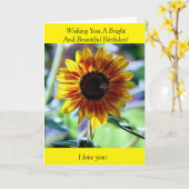 Helle Sonnenblume - Blumenfotografie Karte (Gelbe Blume)