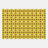 Helle Sonnenblume Blumenmuster Gelb Geschenkpapier Set (Vorderseite 3)