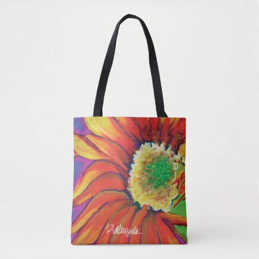 Helle Sonnenblume-BlumenTasche Tasche (Vorderseite)