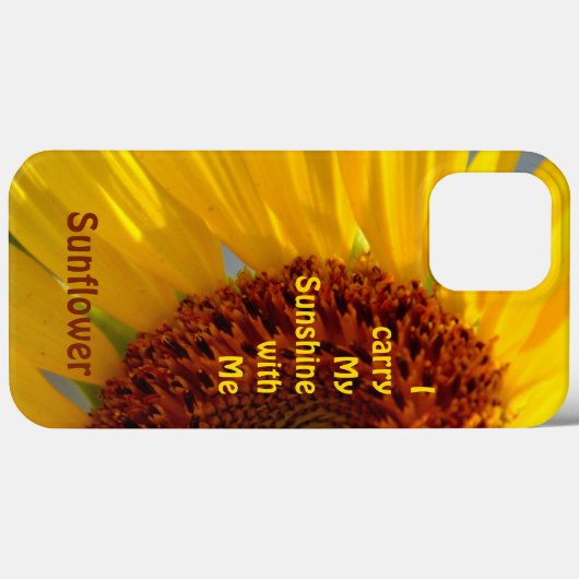 Helle Sonnenblume Botanische Blumenfotografie Cas Case-Mate iPhone Hülle (Rückseite (Horizontal))