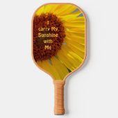 Helle Sonnenblume Botanische Blüte Personalisiert Pickleball Schläger (Vorderseite)