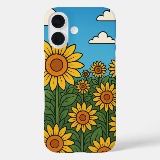 Helle Sonnenblume Feld iPhone / iPad Gehäuse Case-Mate iPhone Hülle (Rückseite)