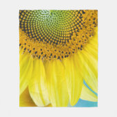 Helle Sonnenblume Fleecedecke (Vorderseite)