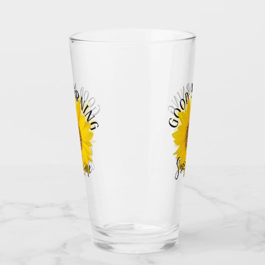 Helle Sonnenblume Guten Morgen Sonnenschein Glas (Links)