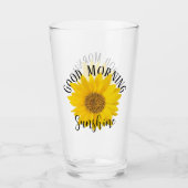 Helle Sonnenblume Guten Morgen Sonnenschein Glas (Vorderseite)