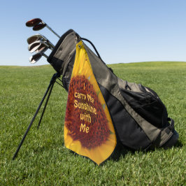 Helle Sonnenblume Ich trage meinen Sonnenschein mi Golfhandtuch